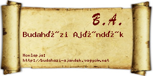 Budaházi Ajándék névjegykártya